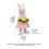 1Pair Resin Hare Sculpture Easter Decoration for Garden Yard 3
