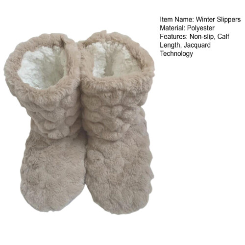 Αντιολισθητικές κάλτσες Jacquard Plush Home Slippers, ζεστές κάλτσες εσωτερικού χώρου για 1