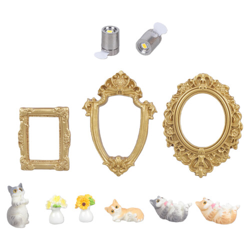 DIY Mini Museums Silhouettes Box with-wood color With light 1
