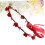 Tiara de tecido com rosas vermelhas, leve e ideal para ocasiões especiais. 5