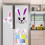 Easter Wall Stickers Cartoon Chicken Decals Detachable Felt 4