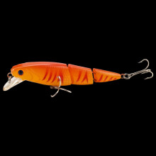 Set di 2 esche artificiali a forma di gamberetto con coda a paletta per la pesca al persico e in acqua salata.