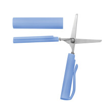 Mini Pen Scissors Folding Pocket Scissors with Cap Blue