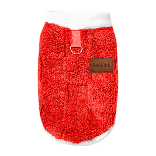Winterhundeweste mit Leinenring – Warm, ärmellos