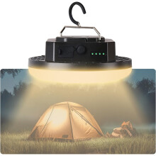 Lanterne de camping rechargeable 4000 lm, 3 couleurs, étanche IPX5