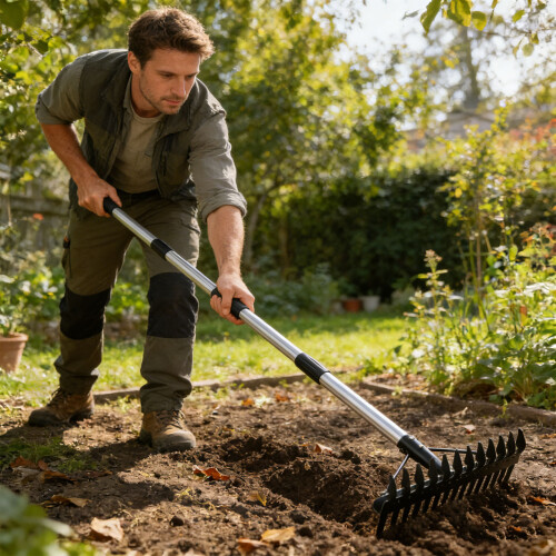 Strong Metal Garden Tool Designed To Remove Thatch Leaves And-3 2