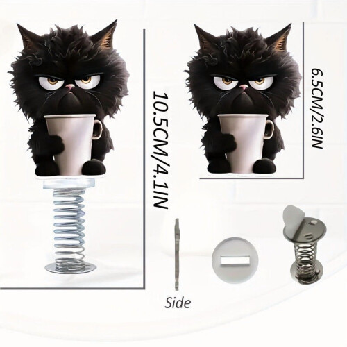 Cat-shaped car dashboard ornament, bobblehead style, 1 piece 2