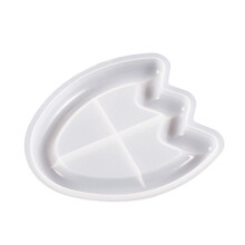 Molde de silicona para bandeja de almacenamiento con forma geométrica de nube y corazón.