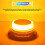 LED Amber Advarselslys Solar Magnetisk Batteri Strobe Blinklys 8