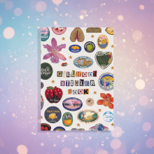 Álbum de Adesivos de Memórias Estéticas – Letras, Laços, Frutas,