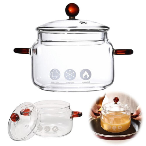 Borosilicate Glass Saucepan with Handles 15 cm 1