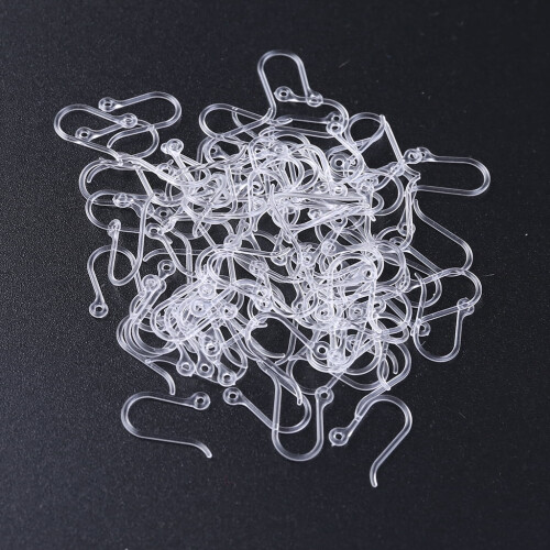 Crochets d'oreilles en résine transparente (100 pièces)