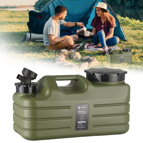 5L bärbar vattenbehållare med kran för camping