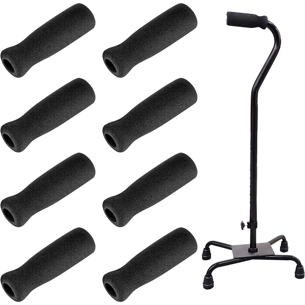 Black Foam Cane Handle Grips Â 8 Pack, 115 X 25 X 25 Mm
