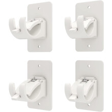 Függönytartók, fehér, univerzális, állítható, 4 db-os csomag