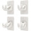 Supports de rideaux blancs universels réglables (lot de 4) 1
