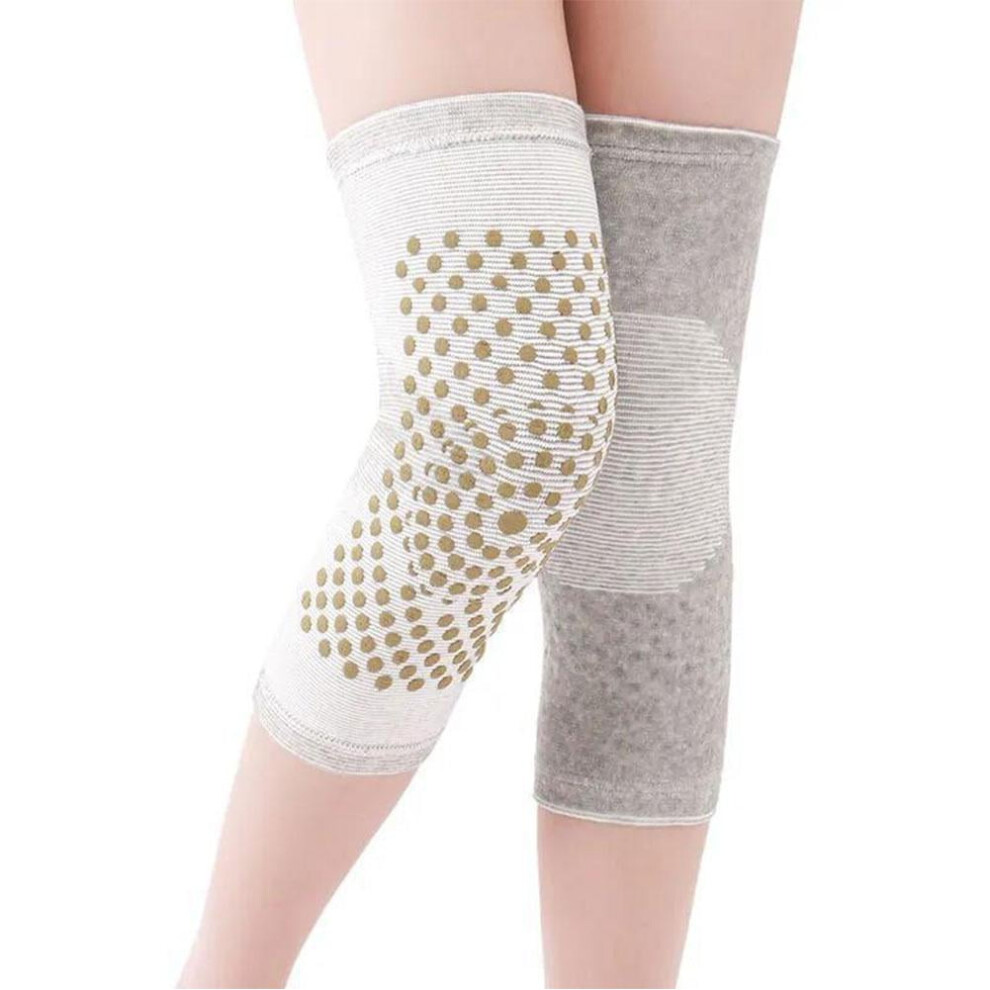 Black/Gray Self Heating Knee Pads, Mugwort Acupressure Knee Pads, Self Heating Knee Brace Support For Arthritis Joint Pain Relief