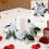 Coroa de velas com rosas de seda para decoração de festas de casamento. 1