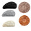 Stylish Patterned Beret Cap With Stretch Band-Beige 2