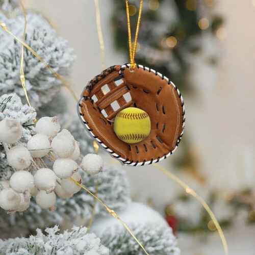 Softballhandschuh-Ornament, Heimdekoration, 4 Stück