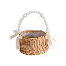 Flower Girl Basket Wicker Small Easter Petal Candy Storage