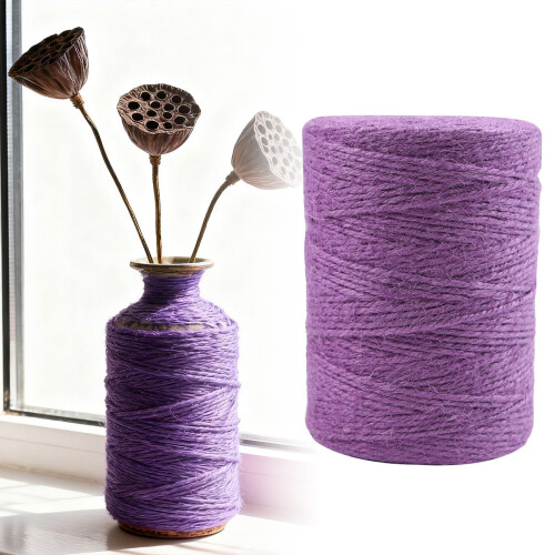 Lila bomullsgarn 2mm x 200m