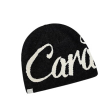 Gorro unissex de tricô acrílico com estampa de estrelas e tecido elástico (1 peça)