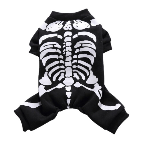 Dog Skeleton Costume for Small to Medium Dogs