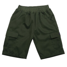 Boys Cargo Shorts, Stretch Utility Shorts with Multi-Pockets, Casual Outdoor Bottoms – Army Green, Size 12-13 Years