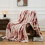 Bubble-Shape Faux Throw Blanket 60 x 80 in Red 1