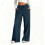 Jean à jambes larges pour femme, taille élastique extensible 1