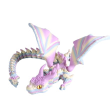 Model de dragon Wyvern imprimat 3D cu aripi articulate