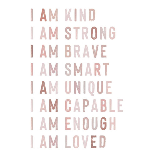 Boho Girl Positive Affirmation Poster, Canvas Wall Art