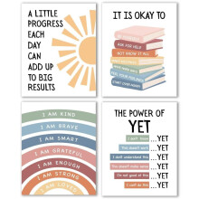 4 Poster zum Thema psychische Gesundheit – „Die Kraft des Noch nicht“ & „Es ist okay zu“