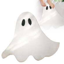 Tapis de bain en forme de fantôme, ultra-doux et lavable, absorbant et moelleux – Décoration effrayante pour salle de bain ou chambre