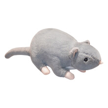 Simulatie van een klein pluche muisje voor kinderen om gezelschap te houden en te troosten.