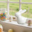 Ceramic Easter Bunny Figurine Glossy White 1 Piece 2