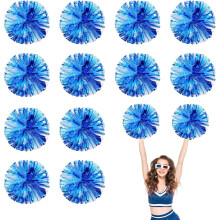 Cheerleading-Pompons aus metallischem Kunststoff, 12er-Pack