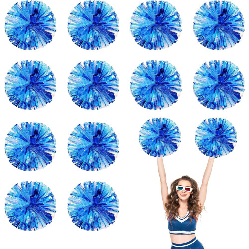 Pompon Cheer, pachet de 12 – Plastic metalic, 30 cm