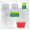 Pahare transparente din plastic, 28 g, cu capac (100 seturi) 1