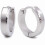 Rustfrit stål facetslebne Huggie øreringe 16 mm 1