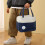Große, isolierte Lunchtasche, tragbare Bento-Box, Picknicktasche, blau 6