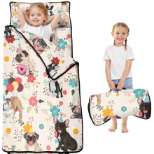 Toddler Nap Mat with Party Hat and Flower Design