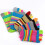 Calcetines de algodón de cinco dedos para mujer, a rayas arcoíris (6 pares) 8