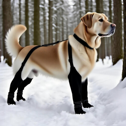 Botas para cães impermeáveis, com forro de algodão antiderrapante e detalhes refletivos.