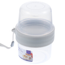 Transparenter, doppelwandiger Frühstücksbecher aus Polypropylen, 11,3 cm