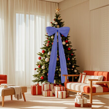 Purple Velvet Christmas Bow Tree Topper 70.819.7 in