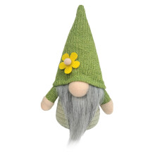 Set van 2 Scandinavische pluche kabouters met bloemenmutsjes