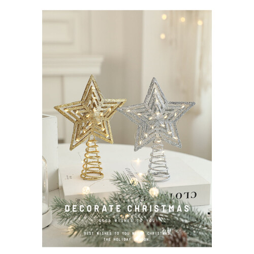 8" Glowing Star Tree Topper with Lights