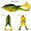 3 Stück Oberflächenköder in Froschform, Doppelpropeller, Silikon, weiche Köder, künstliche Köder, Süßwasserköder, Schwimmköder 6